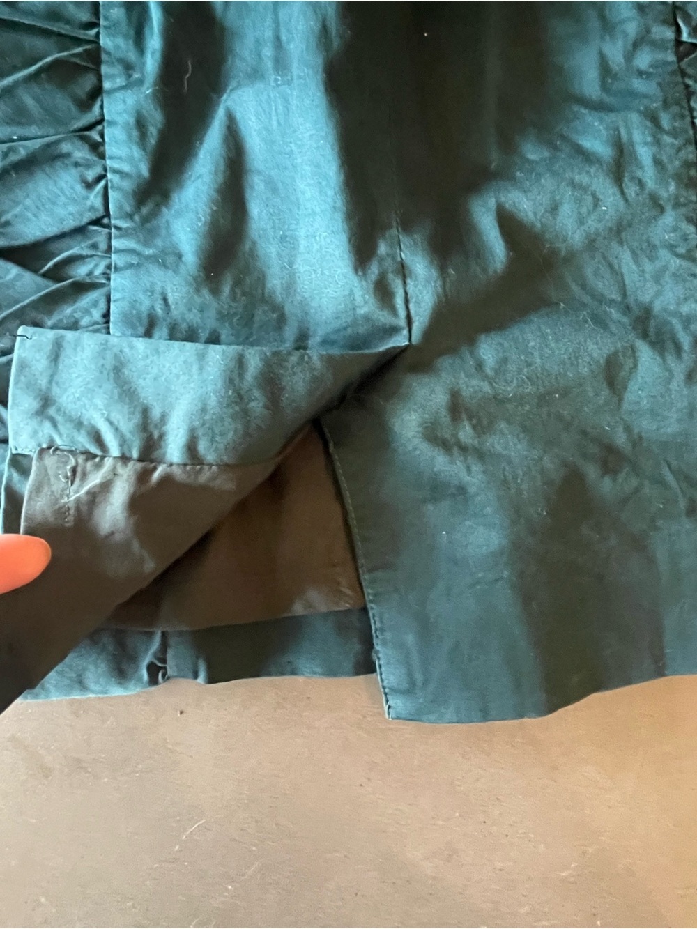 Women's Dark Teal Ruched Side Pencil Skirt - Picture 3 of 4
